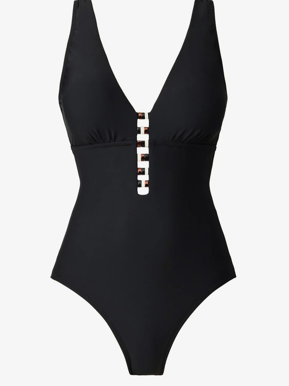 NWT Magicsuit Plunge V-Neck  One-Piece Swimsuit with Front Link Detail